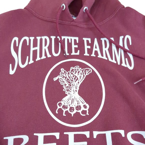 Medium Shrute Farms Sweatshirt Maroon Hoodie - Picture 2 of 3